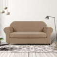 thumbnail image 2 of CHUN YI Stretch 2-Piece Checks Sofa Cover with Cushion Cover Slipcover, 2 of 6
