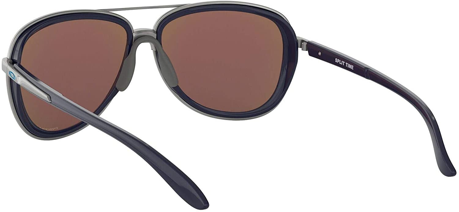 Oakley sunglasses OO4129 Split Time (07) navy with prizm sapphr irid polar lenses, 58mm
