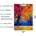 thumbnail image 4 of FMSHPON Colorful Autumn Trees Painting Clipboard Hardboard Wood Nursing Clip Board and Pull for Standard A4 Letter 13x9 inches, 4 of 6