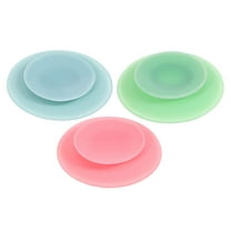 GAXIRE Silicone Cup Plates, 3 Pieces Assorted Colors, Non- Pads for Kitchen and Home Use
