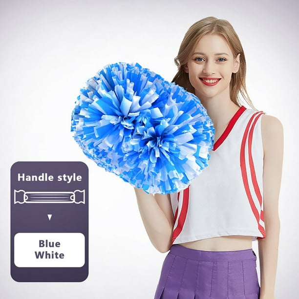 2Pcs Pom Poms Cheerleading,12 inch Cheer Pom Poms with Baton Handle