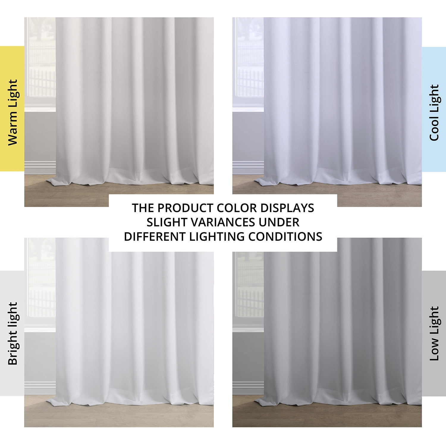Half Price Drapes Dove White Faux Linen Room Darkening Curtains for Bedroom(1 Panel),50W X 84L