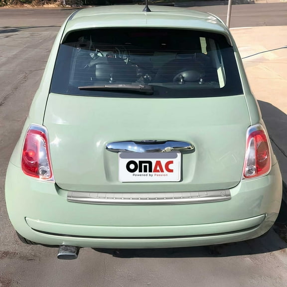Rear Bumper Sill Cover Protector for Fiat 500 2009-2019 Brushed Stainless Steel