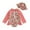 Orange, variant on Baby Girl Swimsuit One-Piece Long Sleeve Rash Guard with Hat Set Floral Zipper Bathing Suit Leopard Beach Wear Pink for Size 18-24 Months