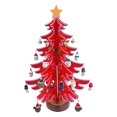 thumbnail image 5 of Mini Tabletop Christmas Tree Wooden 12In Christmas Tree Desktop Decoration Xmas Tree with 30 Ornaments Holiday Party Christmas Decoration Set(RL), 5 of 5