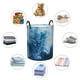 thumbnail image 4 of Fotbe Abstract Ocean Waves Cesto de Ropa con Asas, Cesto Impermeable de Gran Capacidad, Bolsa de Lavado para Dormitorio, Cesto de Ropa con Ruedas y Asas-Small, 4 of 6