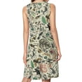 thumbnail image 2 of Cute Vintage Bug pattern Spring Summer Dresses for Women Fashion T-shirt Dress Casual Sleeveless Loose Sundress with Pockets, 2 of 5