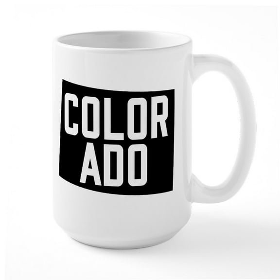 CafePress - Colorado - 15 oz Ceramic Large White Novelty Mug