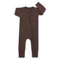 thumbnail image 2 of WIBACKER Baby Boy Girl Ribbed Pajamas with Mittens Bamboo Viscose Sleepers 2 Way Zipper Long Sleeve Pjs, 2 of 12