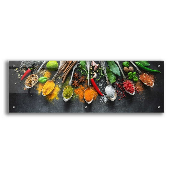 Epic Art 'Spicy World II' by Epic Portfolio, Acrylic Glass Wall Art, 36"x12"