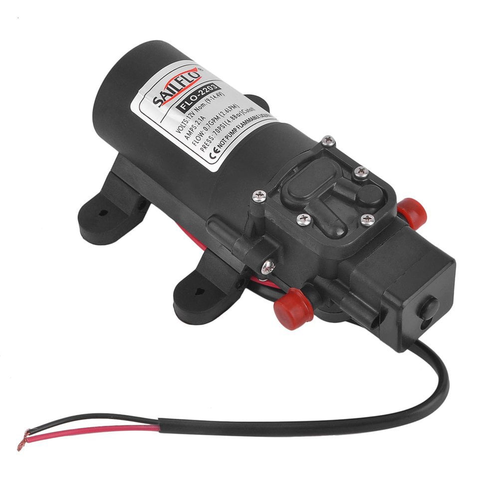 RV Marine Boat Water Pump 12V DC Diaphragm Self Priming Pump 2.6L/Min