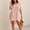 Pink, variant on Women's Round Neck Ruffle Short Sleeve Mini Dress, Solid Loose Irregular High Low Hem Casual Swing Short Dress Pink XL(XL)