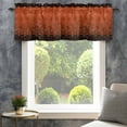 thumbnail image 4 of Orange Geometric Farmhouse Short Window Curtain Valances, Ombre Modern Abstract Art Rod Pocket Kitchen Valances for Living Room Bedroom Bathroom Cafe 42" x 18", 4 of 8