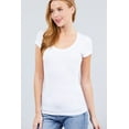 thumbnail image 3 of Essential Basic Women's Plus Classic Short Sleeve Scoop Neck 6 Pack Tshirts, D.Jngl Mustd Silv MntGren LtYlw White, 3XL, 3 of 5