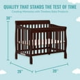 Dream On Me Aden 4in1 Convertible Mini Crib In Espresso, Greenguard