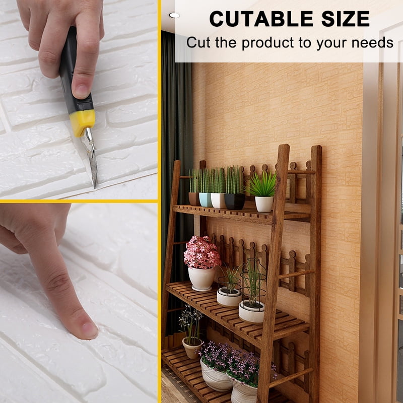 3D Brick Wall Stickers, PE Foam SelfAdhesive Wallpaper