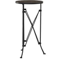 thumbnail image 5 of Creative Co-Op Table en Métal avec Plateau en Bois de Pin, 25", Noir, 5 of 5