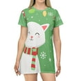thumbnail image 3 of T-Shirt Dress Cute Christmas Kitty, 3 of 4