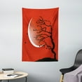 thumbnail image 1 of Modern Tapestry, Digital Nature Scene with Tree Windy Branches Crescent Moon and Stars Artwork, Wall Hanging for Bedroom Living Room Dorm Decor, 40W X 60L Inches, Red Black White, by Ambesonne, 1 of 2