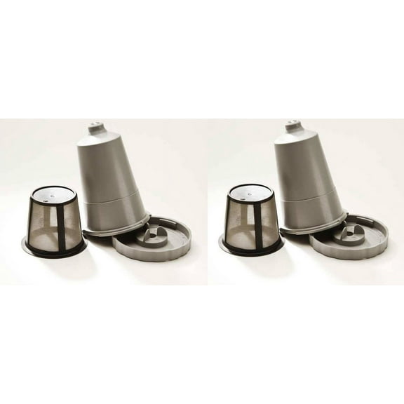 NEW Keurig Coffee Filter Reusable My K-Cup Permanent Refillable Grey Qty 2 Pack