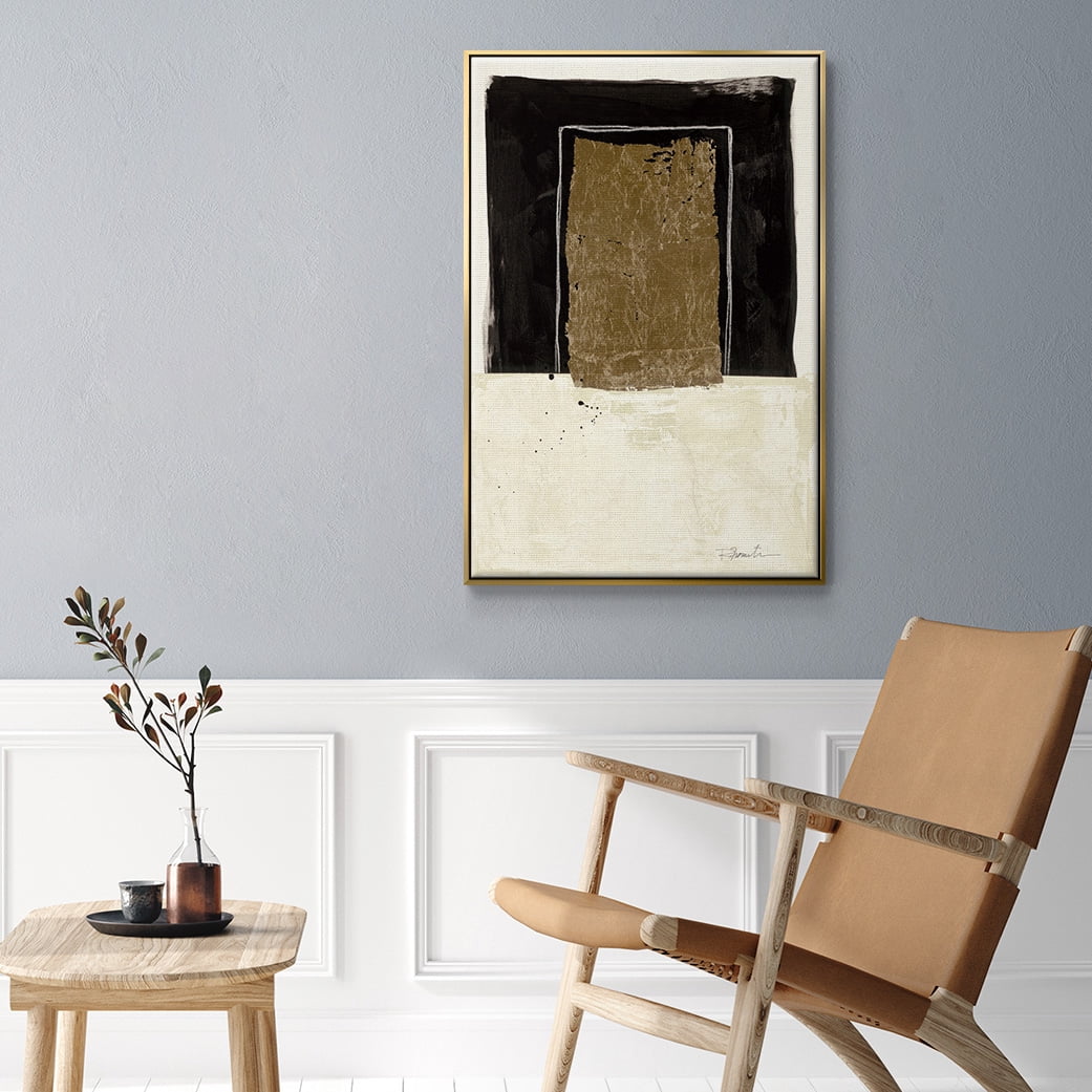 Standing Strong I Framed Premium Gallery Wrapped Canvas - Ready to Hang - 27 x 41 - Gold Floating Frame