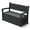 Black, variant on Nihsuao 80 Gallon Plastic Storage Bench Made of Durable Weatherproof Resin, Deck Box Lockable Storage Compartment for Outdoor Patios & Lawns, Gray