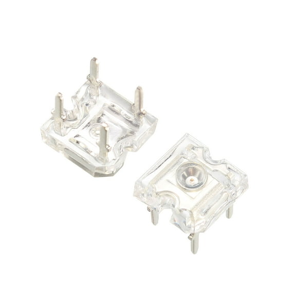 10 pcs Piranha Red LED Diode Lights (Super Flux 4 pins Clear DC2-2.2V) Electronics Components Light Emitting Diodes