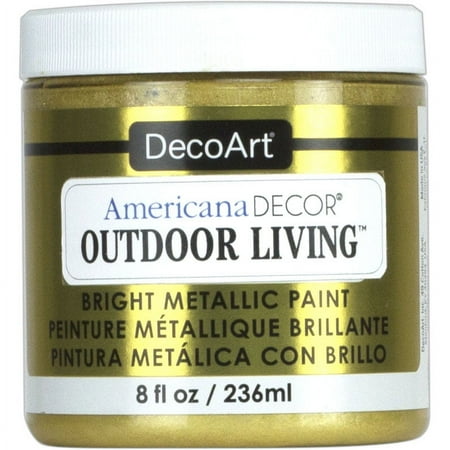 UPC: 0766218091475 | DecoArt Americana Decor Outdoor Living Paint 8oz. Brass