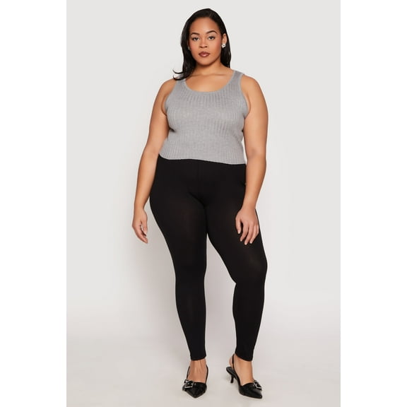Womens Plus Size High Waisted Leggings