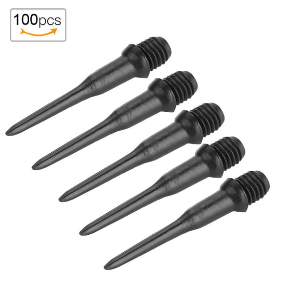 TOPINCN 100pcs Soft Black Plastic Tips Points Needle Replacement Set For Electronic Dart