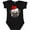 AB-Black, variant on Christmas Pug Dog Santa Boys or Girls Baby Bodysuit