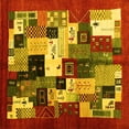 thumbnail image 1 of Ahgly Company Machine Washable Indoor Square Abstract Yellow Contemporary Area Rugs, 7' Square, 1 of 4