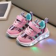 thumbnail image 4 of TOWED22 Girls' Sneakers Children's Sneakers Charged Breathable Soft Sole Strap Collision Color For 1 To 6 Baby Running Shoes(Pink,6.5), 4 of 5