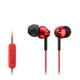 thumbnail image 1 of Auriculares intraurales Sony Deep Bass con control y micrófono, color rojo, 1 of 1