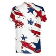 thumbnail image 4 of Tops for Men under $5 Short Sleeve Round Neck Independence Day Casual Print Sports Fit Breathable T-shirt White XXXXL, 4 of 5