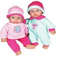 thumbnail image 2 of Lissi: 11" Twin Baby Dolls & Jogger Set - Pink & Blue Animal Outfits - 2 Seat Foldable Stroller, Storage Basket, Lightweight, Roleplay Toy, Kids 3+, 2 of 6