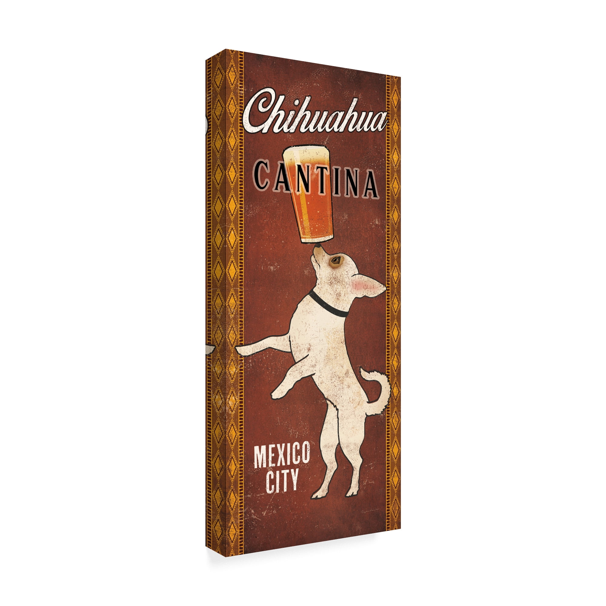Trademark Fine Art 'Chihuahua Cantina Mexico City' Canvas Art by Ryan Fowler
