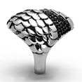 thumbnail image 4 of Luxe Jewelry Designs Women's Stainless Steel Ring with Black Jet Crystal - Size 7, 4 of 4