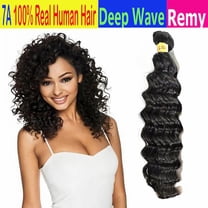 GVN Human Hair, Hairpiece, Wig,100% Natural Deep Wave Virgin Remy Hair Bundles