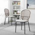 tunuo Dining Chairs Set of 4, Handmade Woven Kitchen Chairs ...