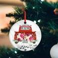 thumbnail image 2 of Our First Christmas Married Ornament 2022 - Christmas Tree Decorations - Couple Gifts for Christmas, Anniversary, Wedding Gifts for Couple - Christmas Decorations Red Truck Ceramic Ornament Hangers, 2 of 8