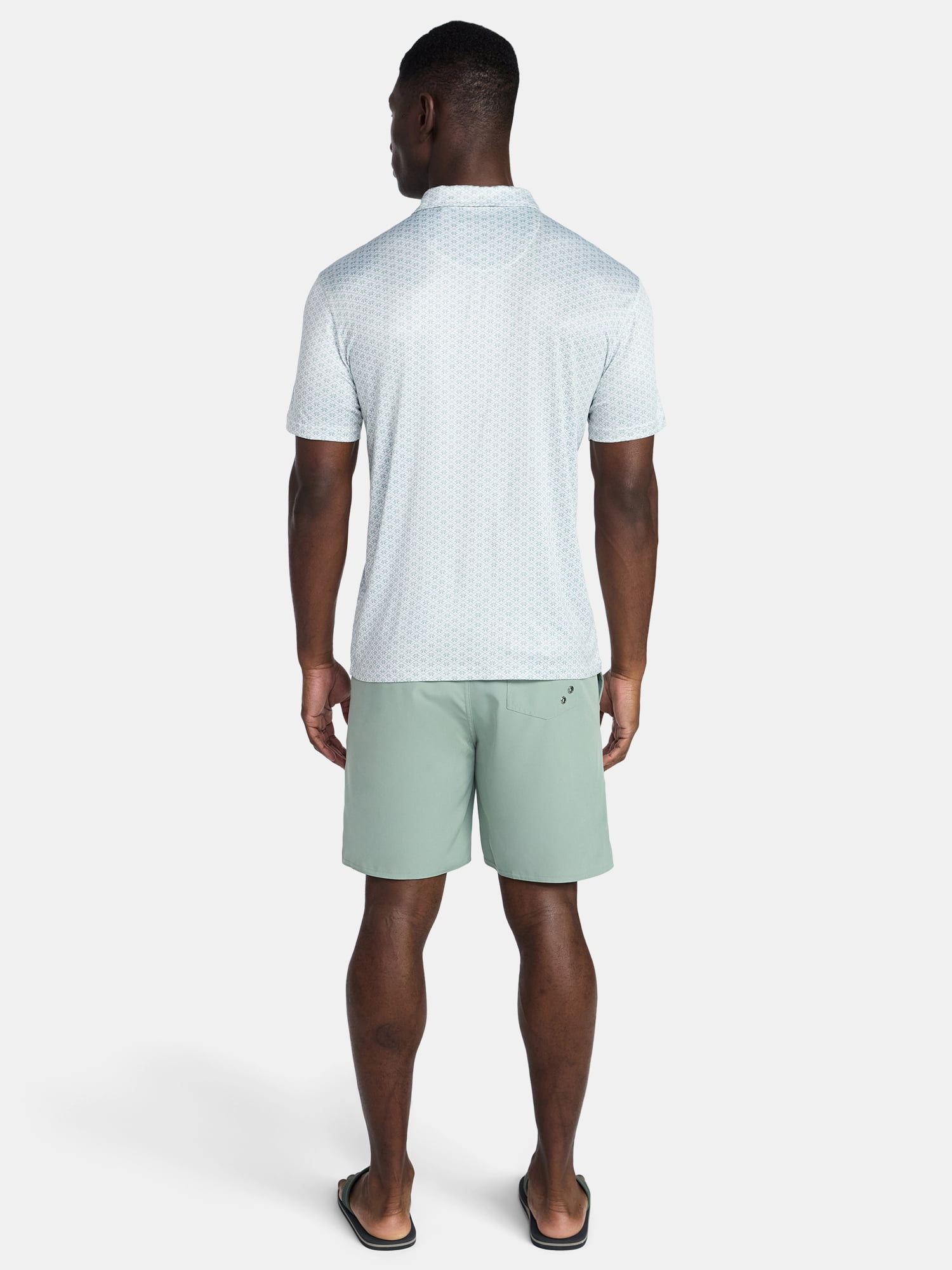 Laguna Men's Polos Shirt and 7" Volley Shorts Swim Set, 2-Piece, Sizes M-2XL