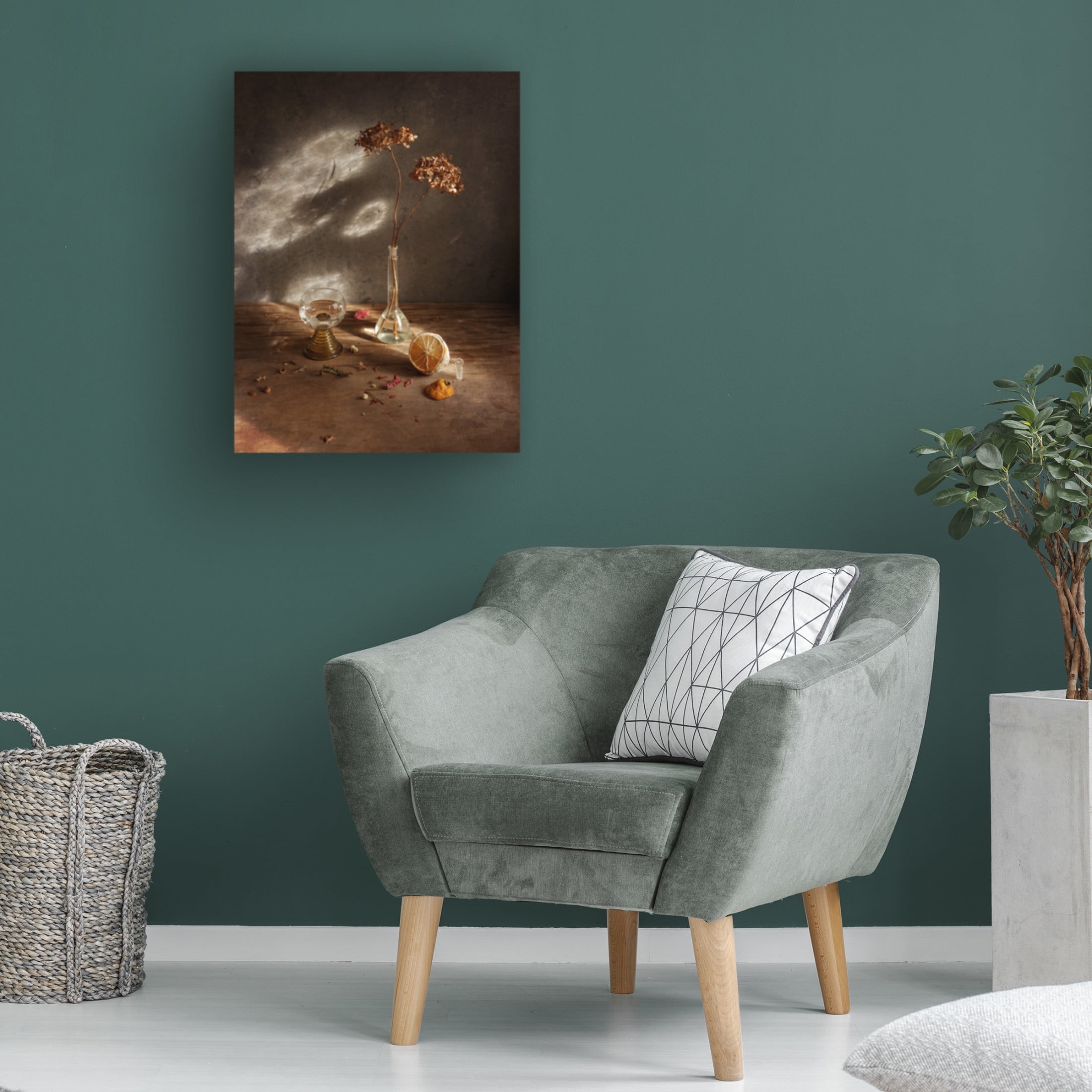 Canvas Wall Art - Ala Pneuma 'With Limoll And Hydrangea February Light' Wall Art for Living Room, Bedroom, or Office Décor by Trademark Fine Art - 18 x 24 Inches