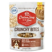 Angle View: Chicken Soup Crunchy Bites Peanut Butter Biscuit Dog Treats 12oz