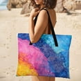 thumbnail image 4 of Colorful Tie Dye Vortex Picnic Blanket Waterproof Outdoor Beach Blanket Hand-held Pad Suitable for Travel, Camping, Beach, Family Gatherings, 4 of 7