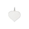 thumbnail image 4 of 14k White Gold Solid Heart Disc Charm Pendant, 4 of 7