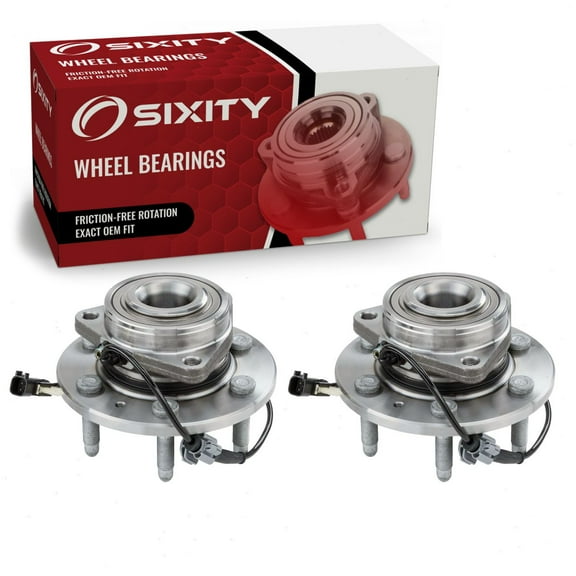 Sixity Auto 2 pc 515160 Front Wheel Bearing Hub Assembly compatible with Chevy Silverado 2014-2018, for GMC Sierra 1500 2014-2018, for Tahoe Suburban Yukon 2015-2020, for Cadillac Escalade 2015-2020