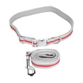 thumbnail image 2 of Juego de correas y collares reflectantes para perros, hebilla de metal, tela de buceo grabada, cuerda para tirar para mascotas, conjunto XS rojo, 2 of 5