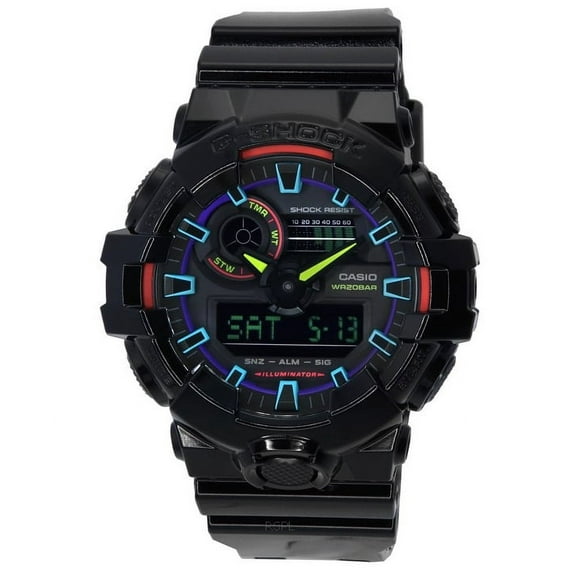 Casio G-Shock Virtual Rainbow Analog Digital Quartz GA-700RGB-1A GA700RGB-1 200M Men's Watch