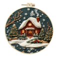 thumbnail image 1 of Christmas Embroidery Kit,Adults Kids DIY Handmade,Christmas Embroidery Kits for Adults, Embroidery Kit for Beginners,Hand Embroidery Starter Kits with Stamped Embroidery Pattern C0F4, 1 of 1